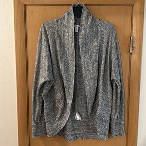 Daily Ritual Women’s Cocoon Wrap Open Front Cardigan Gray Size Medium